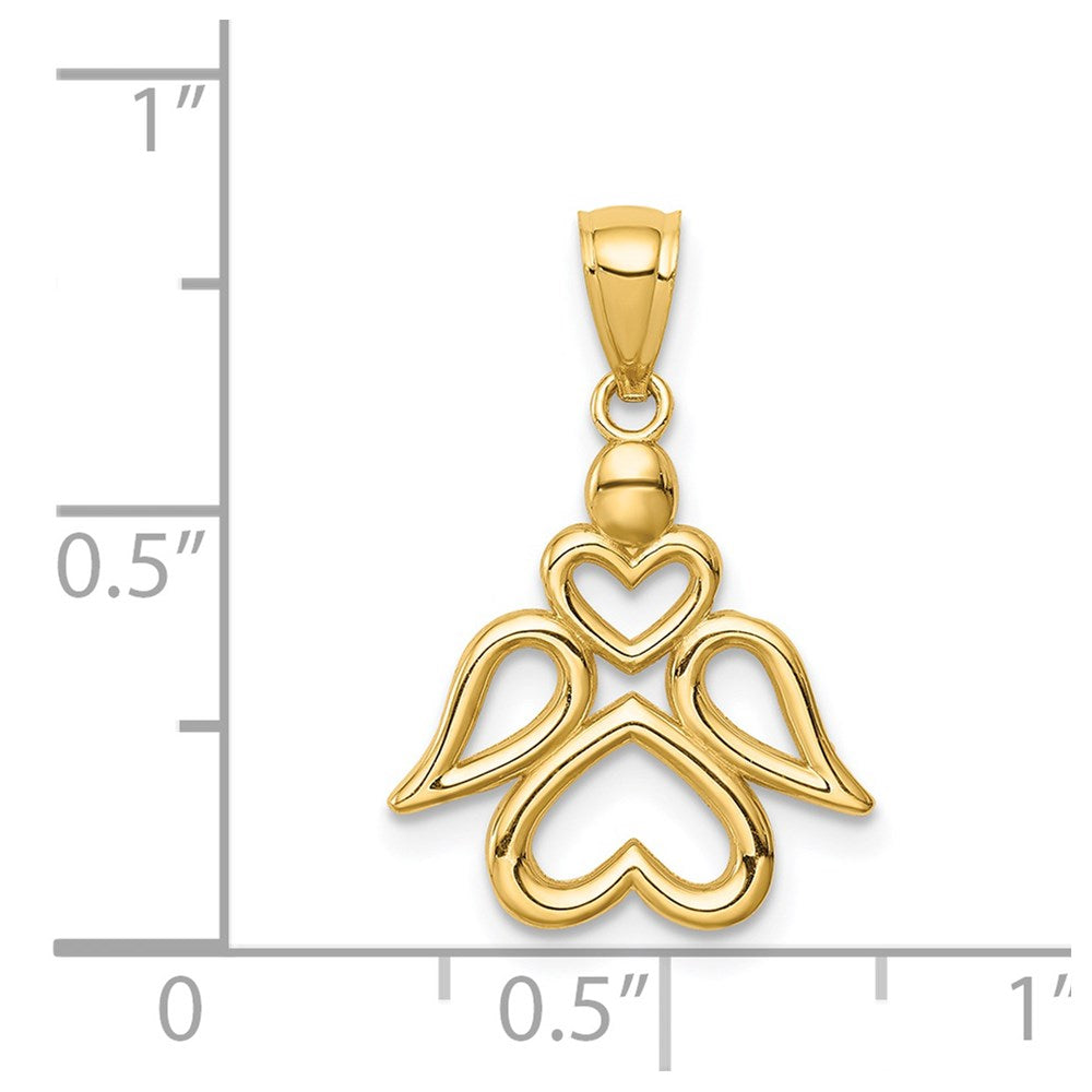 14K Gelbgold Engel Anhänger