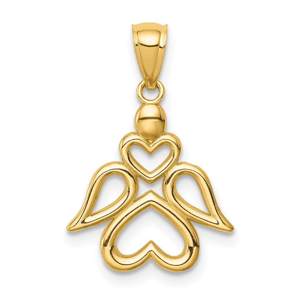 14K Gelbgold Engel Anhänger