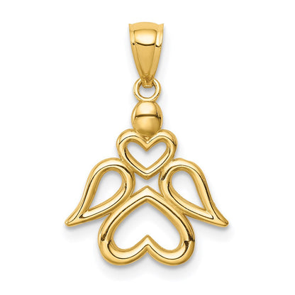 14K Gelbgold Engel Anhänger