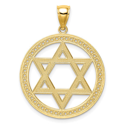 14K Gelbgold Davidstern-Anhänger