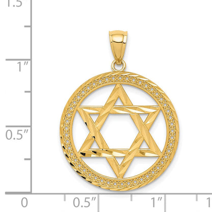 14K Gelbgold Davidstern-Anhänger