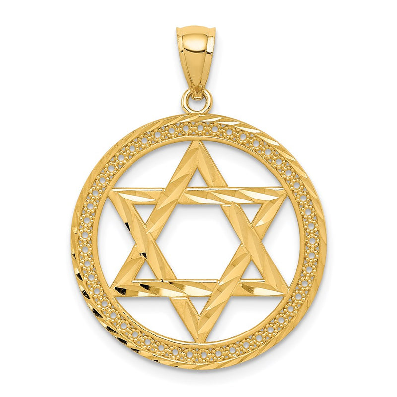 14K Gelbgold Davidstern-Anhänger