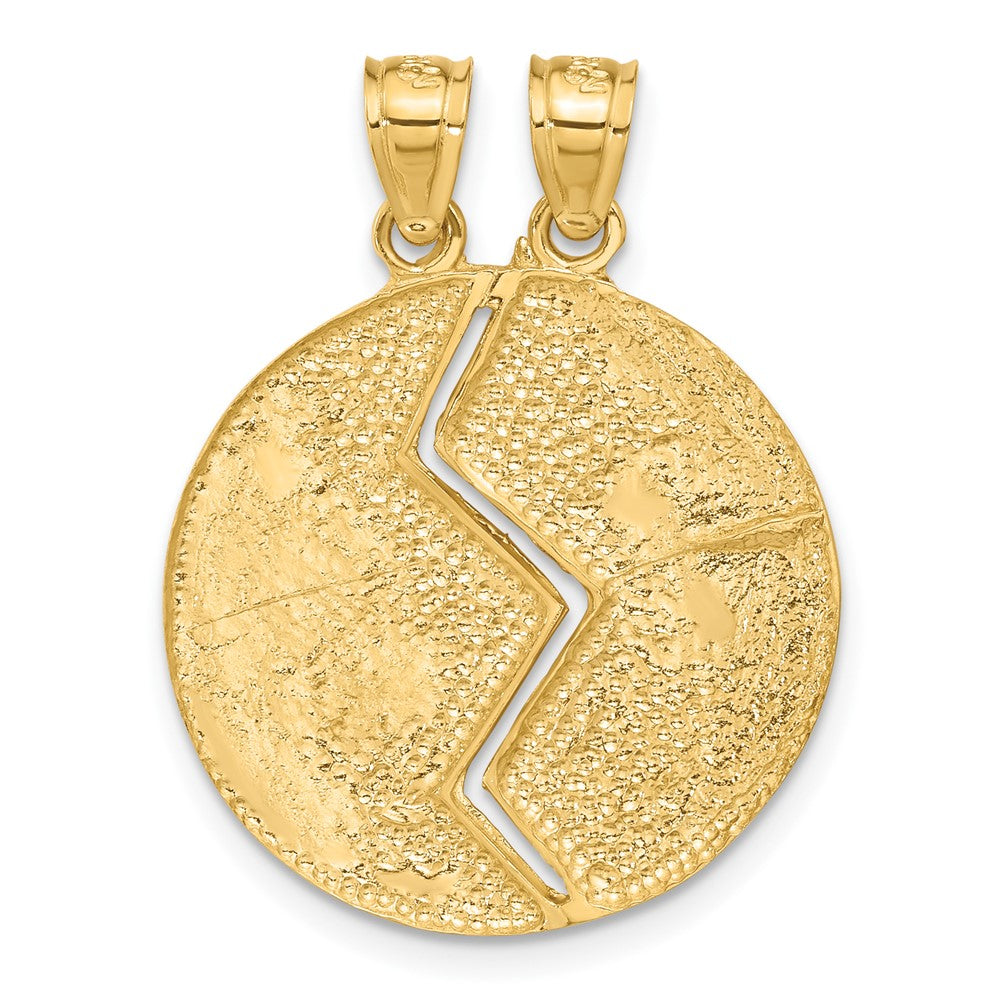 14k Gelbgold teilbarer Mizpah-Anhänger