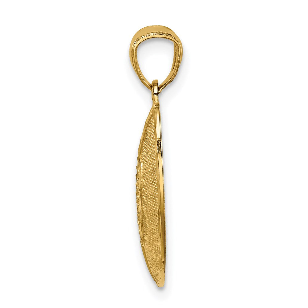 14K Gelbgold Football Anhänger