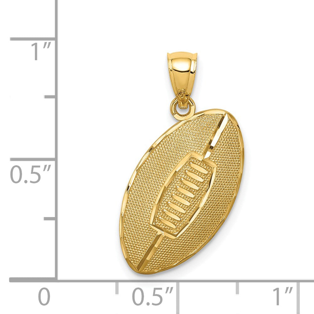 14K Gelbgold Football Anhänger