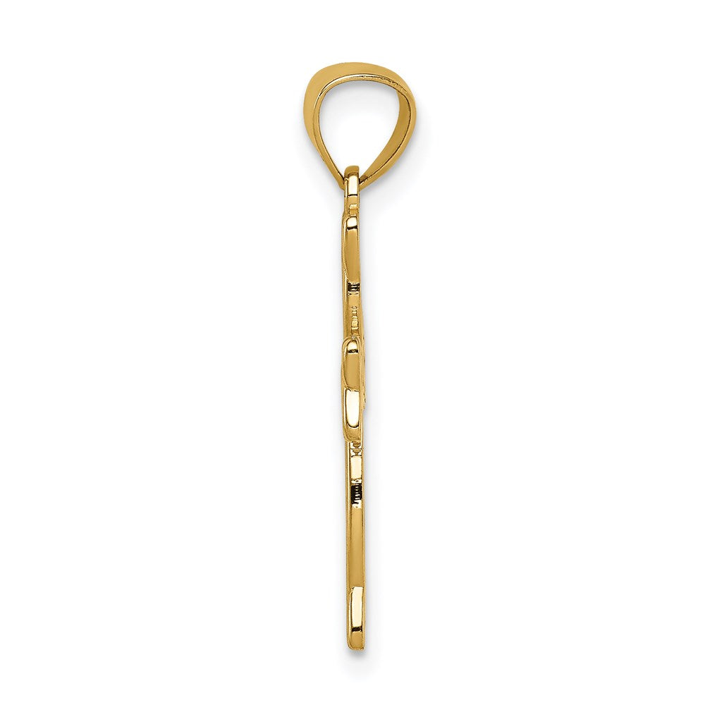 14K Gelbgold Keltisch Knoten Kreuz
