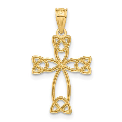 14K Gelbgold Keltisch Knoten Kreuz