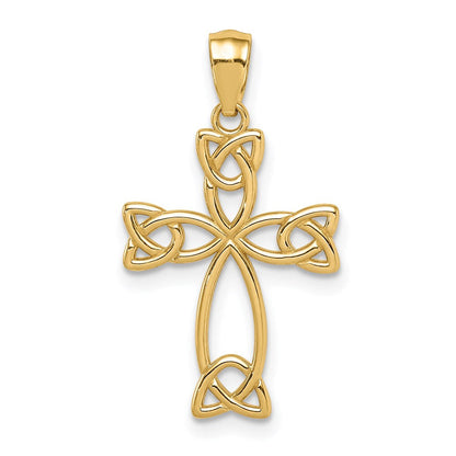 14K Gelbgold Keltisch Knoten Kreuz