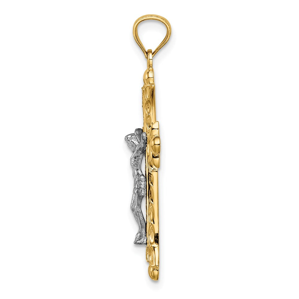 14K Bicolor Gold Bicolor Gold Florentinisch Kruzifix