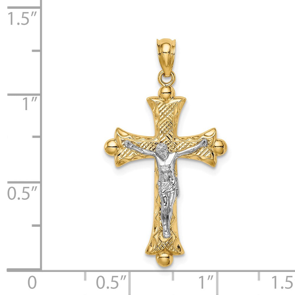 14K Bicolor Gold Bicolor Gold Florentinisch Kruzifix