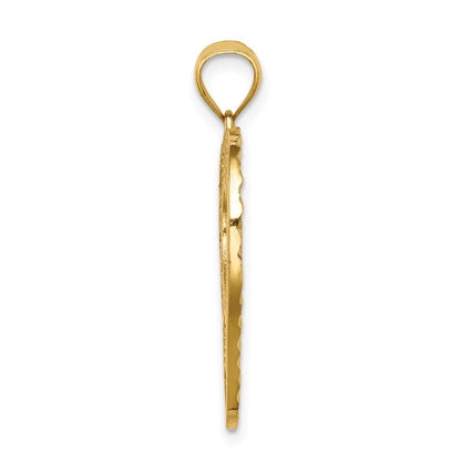 14 Karat Gelbgold Anhänger Herz diamantiert