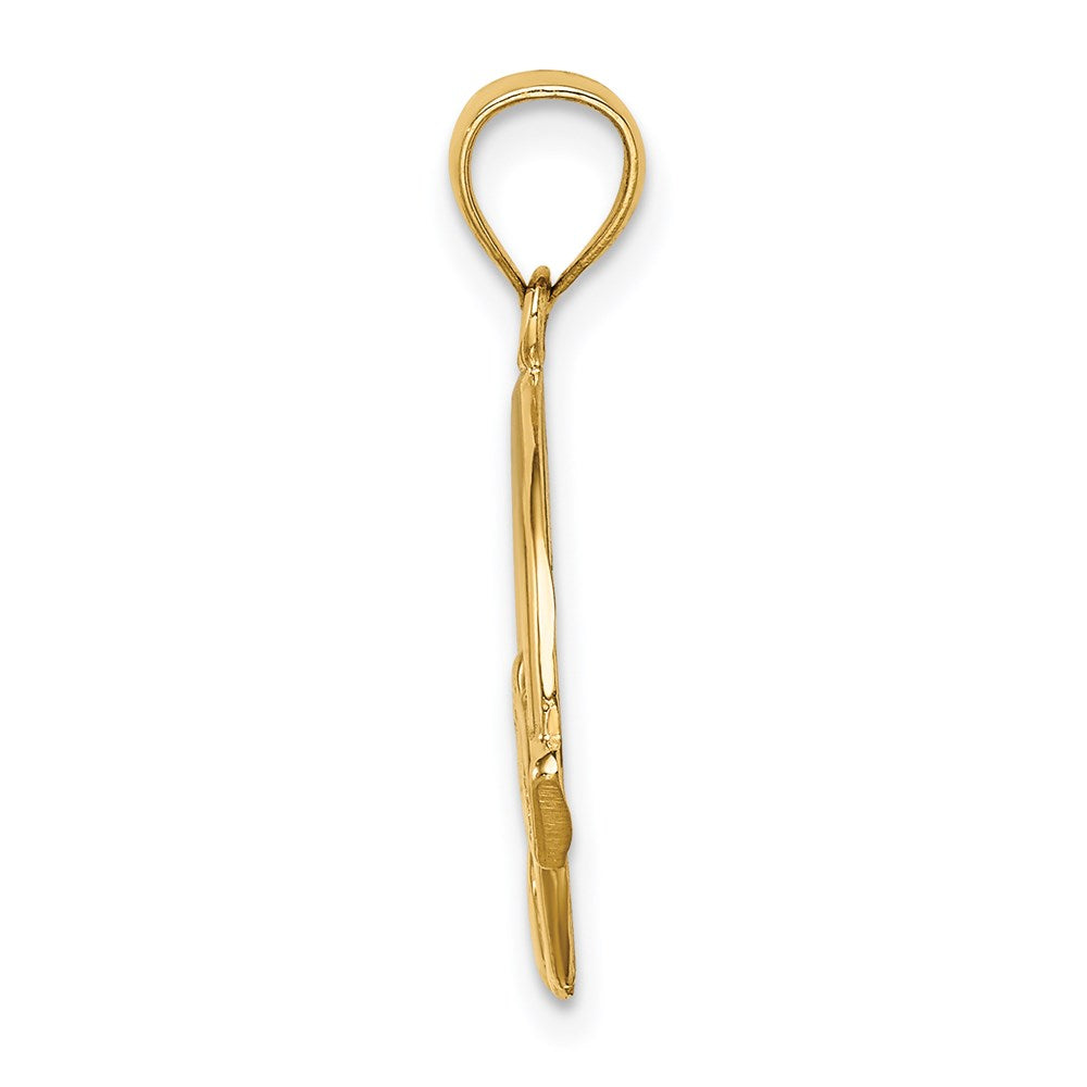 14K Gelbgold Claddagh-Anhänger