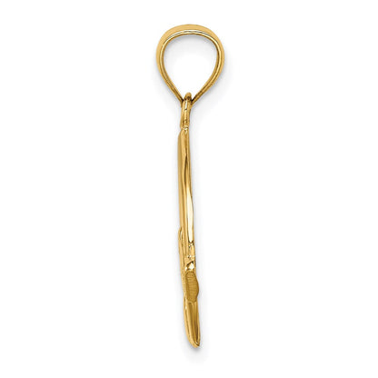 14K Gelbgold Claddagh-Anhänger