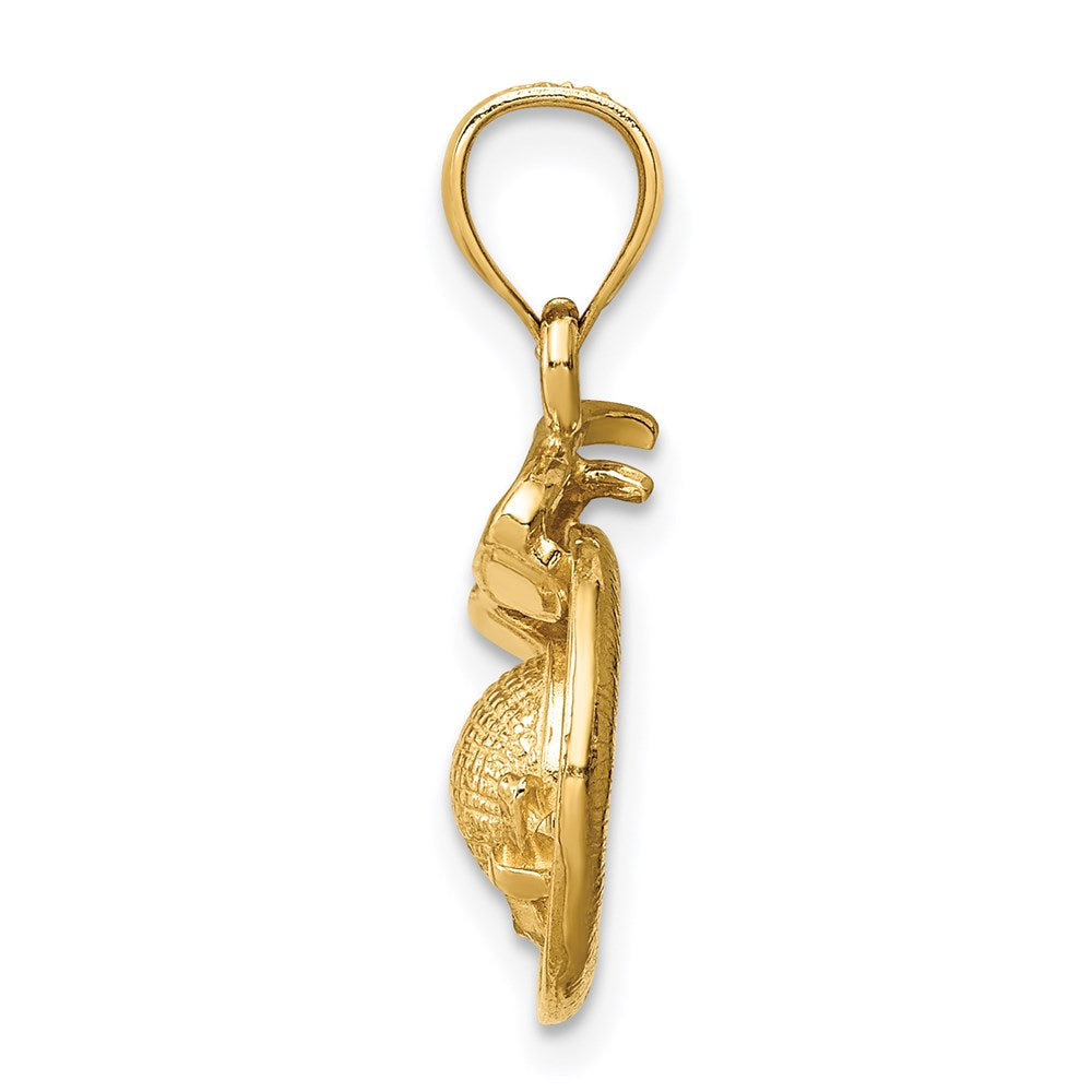 14K Gelbgold Sonnenhut-Anhänger