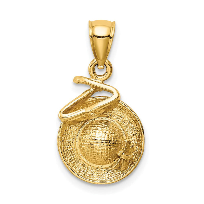 14K Gelbgold Sonnenhut-Anhänger