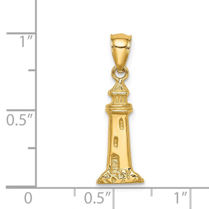 14K Gelbgold Leuchtturm Anhänger