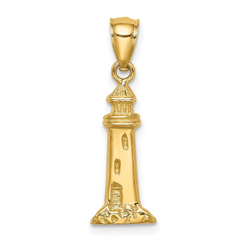 14K Gelbgold Leuchtturm Anhänger
