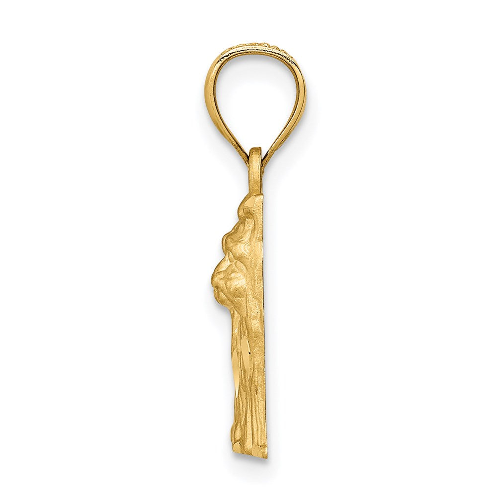 14K Gelbgold Diamantiert Yorkshire Terrier Anhänger
