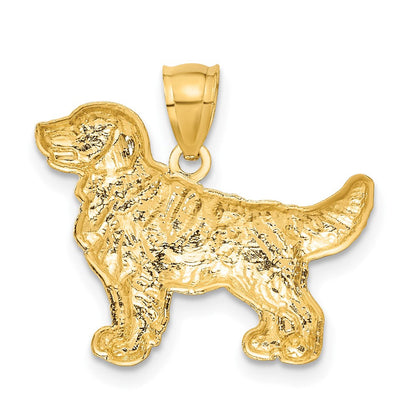 14K Gelbgold Anhänger "Golden Retriever" diamantiert