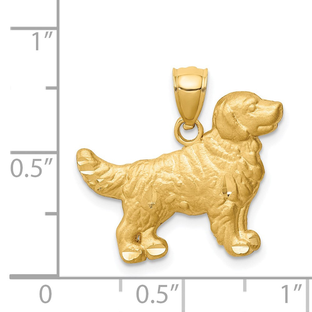 14K Gelbgold Anhänger "Golden Retriever" diamantiert