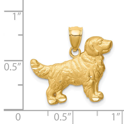 14K Gelbgold Anhänger "Golden Retriever" diamantiert
