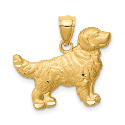 14K Gelbgold Anhänger "Golden Retriever" diamantiert