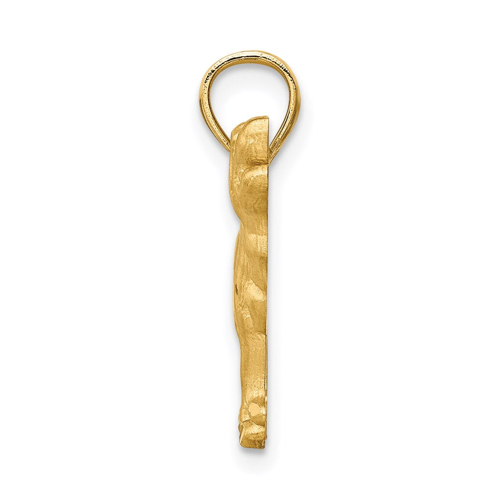 14K Gelbgold Anhänger "Labrador Retriever" mit Diamantschliff