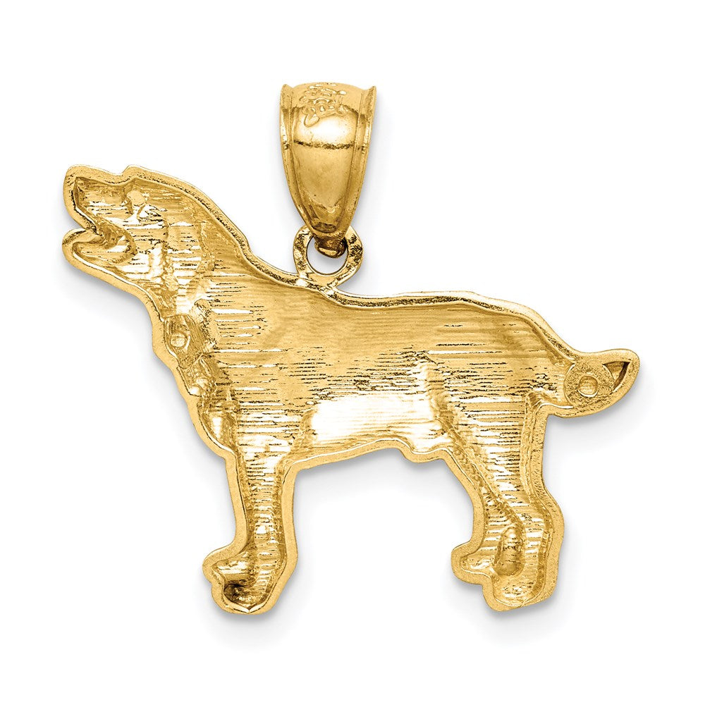 14K Gelbgold Anhänger "Labrador Retriever" mit Diamantschliff