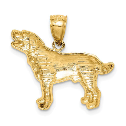 14K Gelbgold Anhänger "Labrador Retriever" mit Diamantschliff