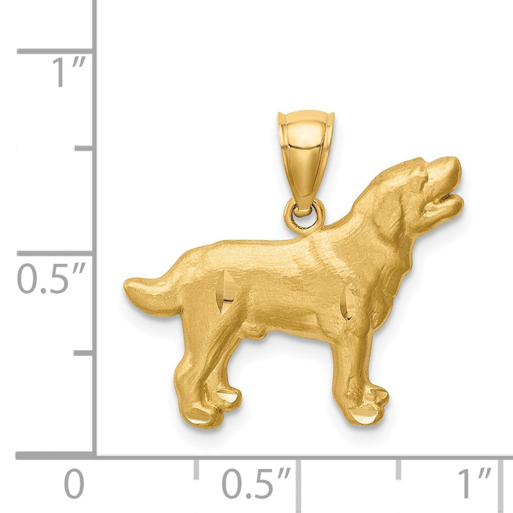 14K Gelbgold Anhänger "Labrador Retriever" mit Diamantschliff