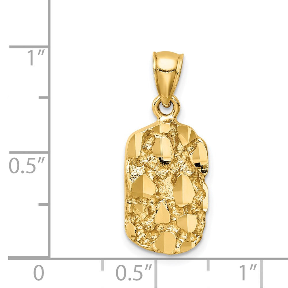 14K Gelbgold Nugget-Anhänger