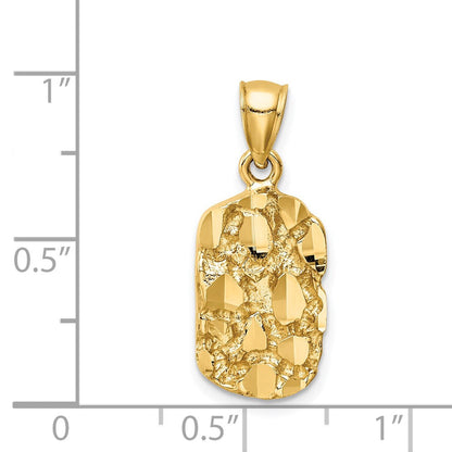 14K Gelbgold Nugget-Anhänger