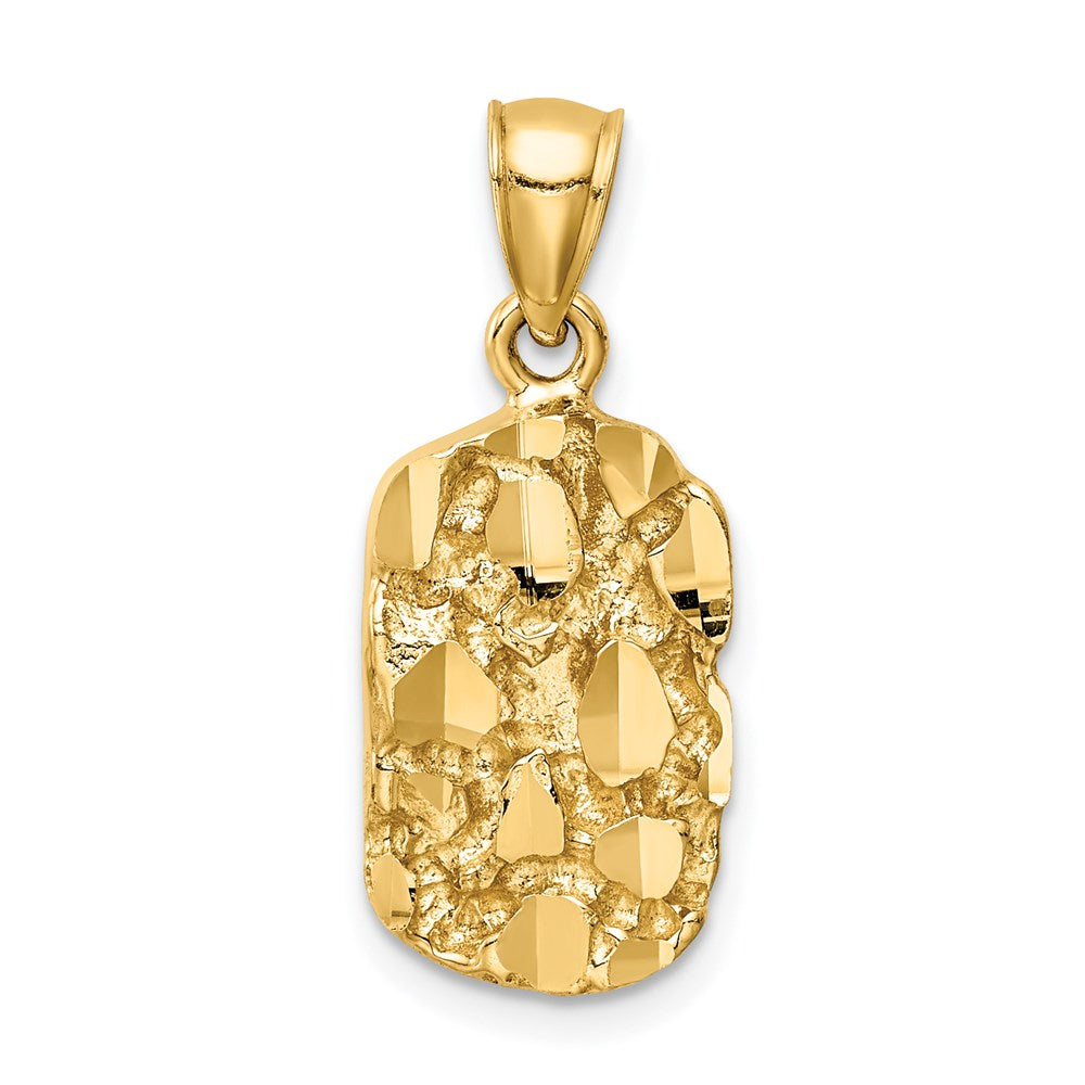 14K Gelbgold Nugget-Anhänger