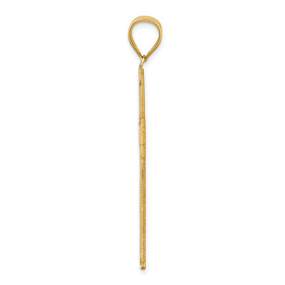 14K Gelbgold Kreuzanhänger, diamantiert