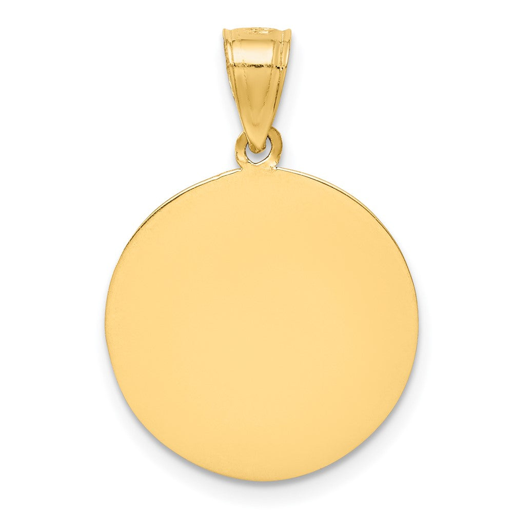 14K Gelb- und Rhodiumgold mit Rhodium Last-Super-Anhänger