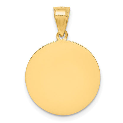 14K Gelb- und Rhodiumgold mit Rhodium Last-Super-Anhänger