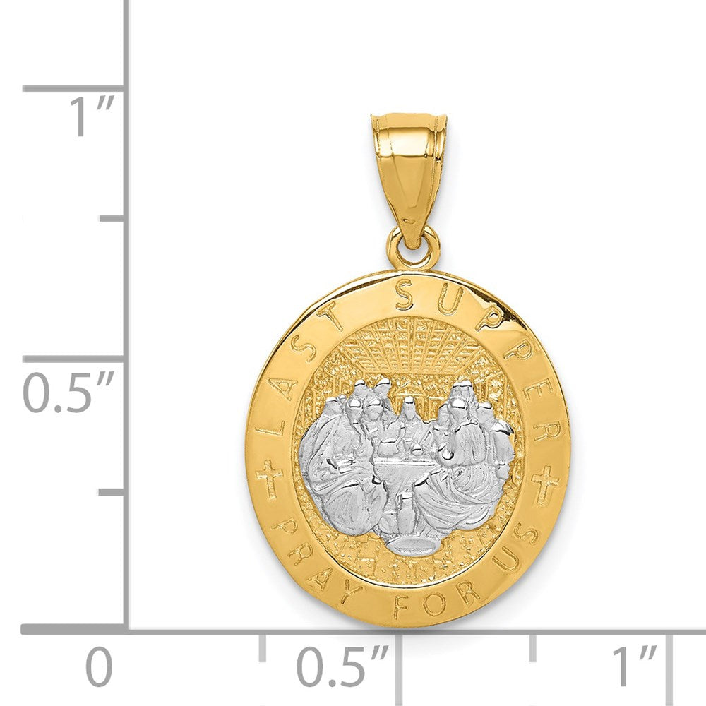 14K Gelb- und Rhodiumgold mit Rhodium-Anhänger "Last Super