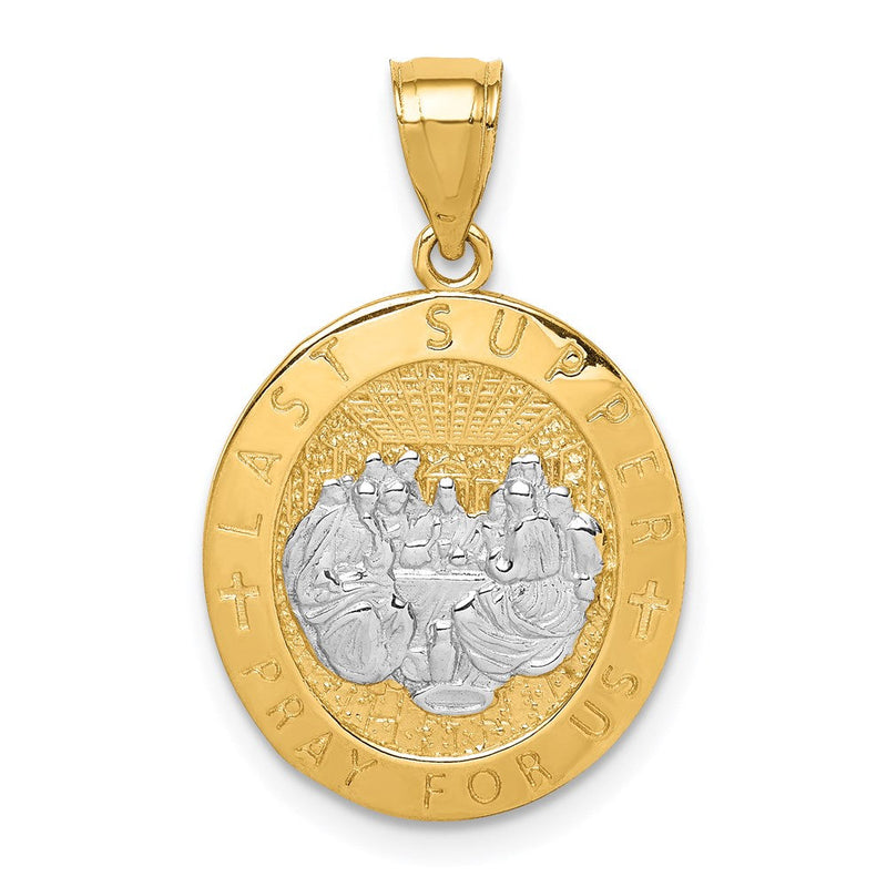 14K Gelb- und Rhodiumgold mit Rhodium-Anhänger "Last Super