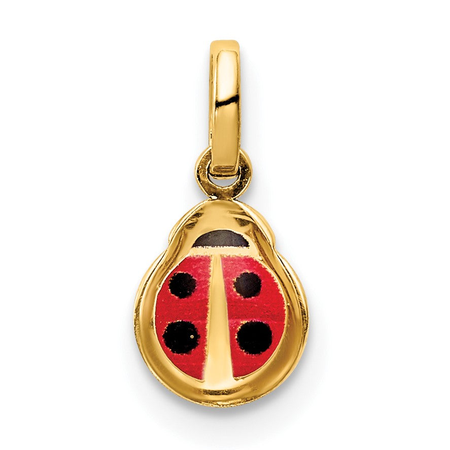 14K Gelbgold Emaille Marienkäfer Charm