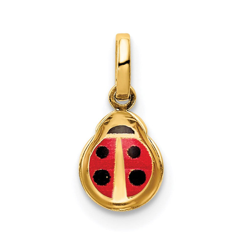 14K Gelbgold Emaille Marienkäfer Charm