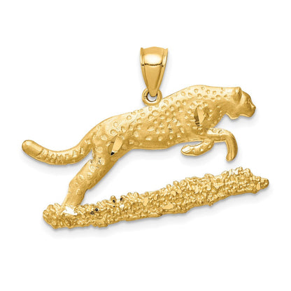 14K Gelbgold Leoparden-Anhänger