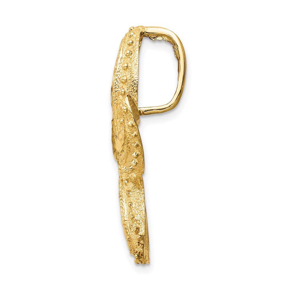 14K Gelbgold Diamantiert Seestern Anhänger