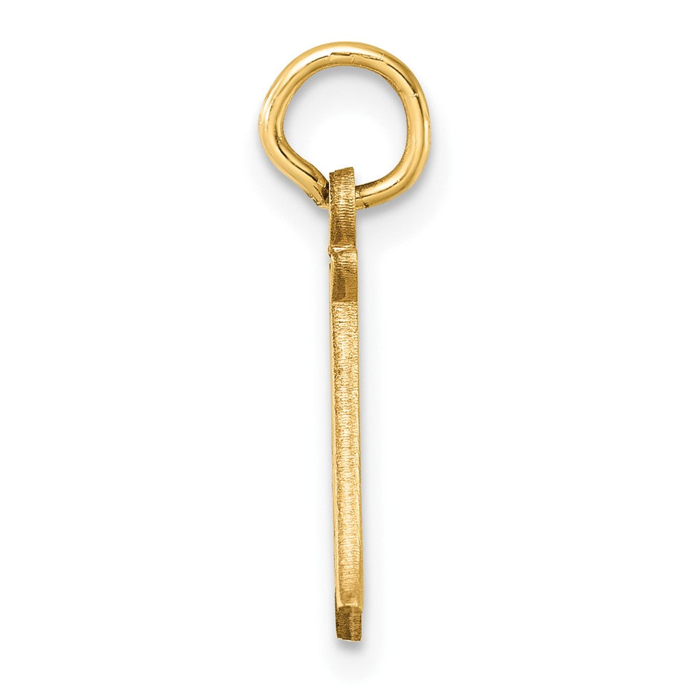 14K Gelbgold Diamantiert Buchstabe Initiale Charm
