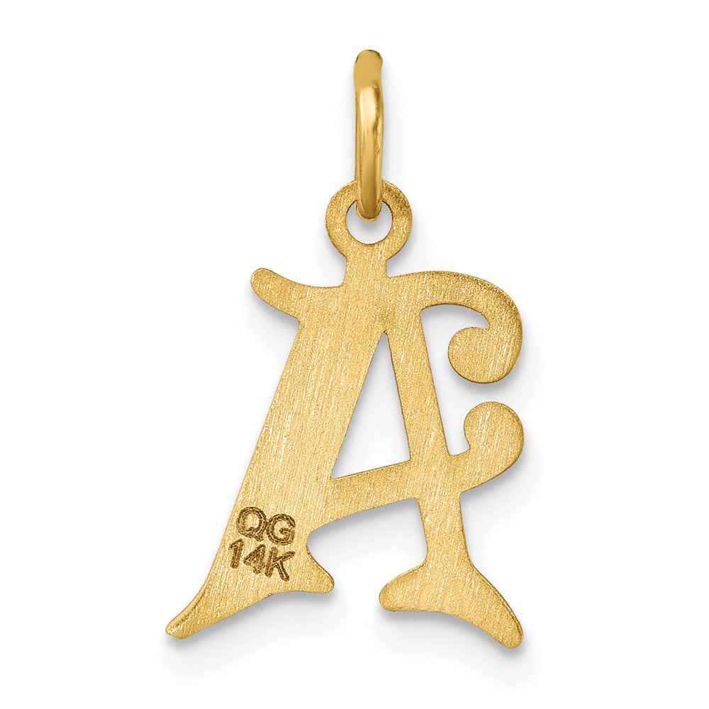 14K Gelbgold Diamantiert Buchstabe Initiale Charm