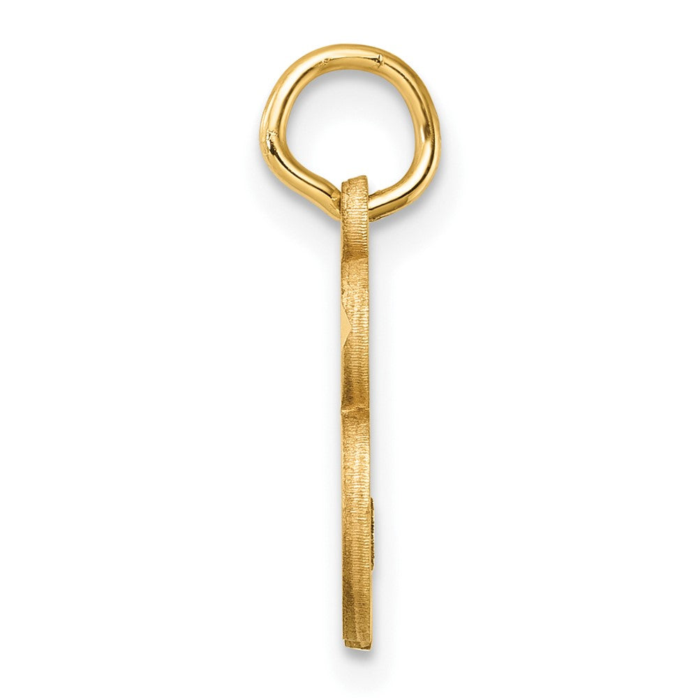 14K Gelbgold Diamantiert Buchstabe B Initiale Charm