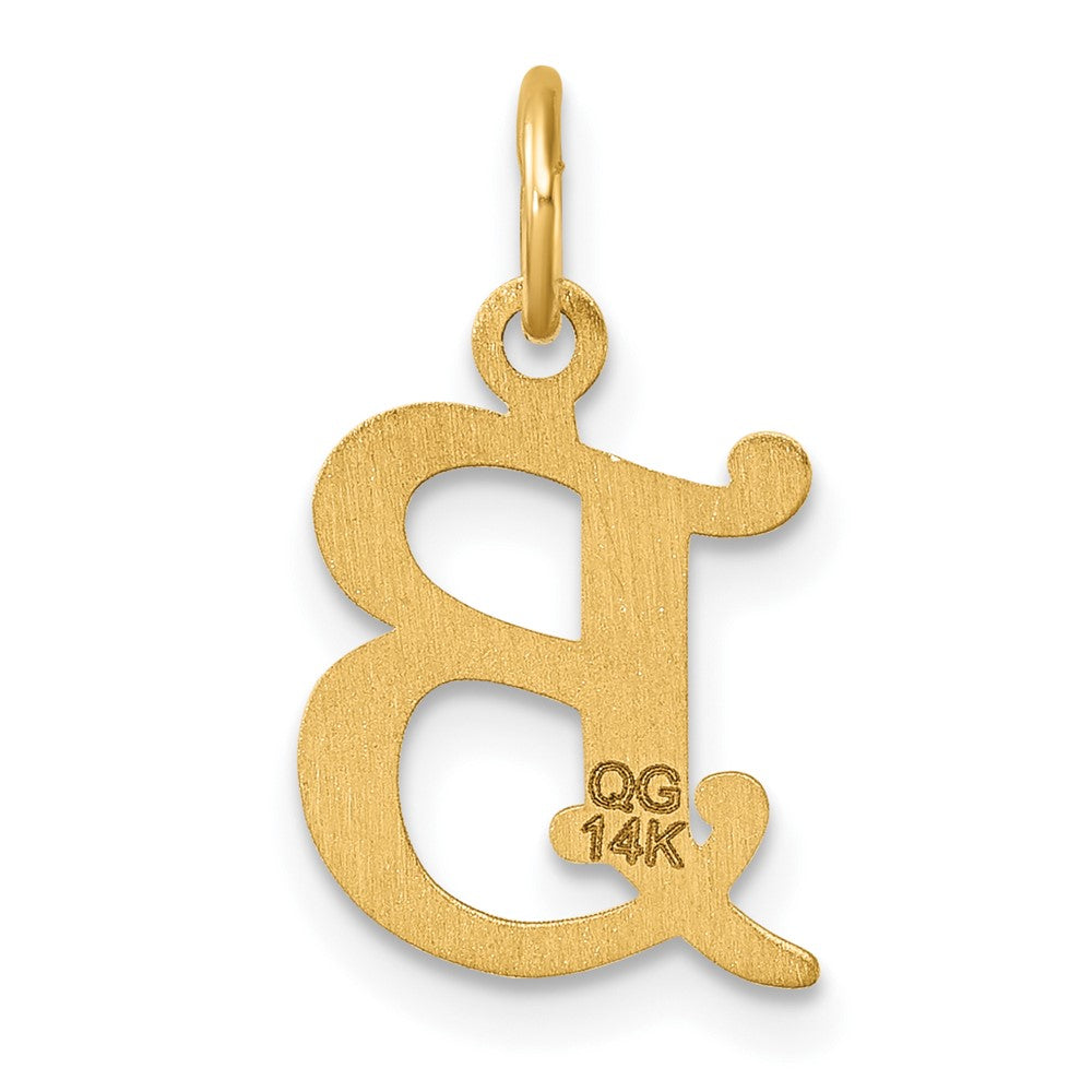 14K Gelbgold Diamantiert Buchstabe B Initiale Charm