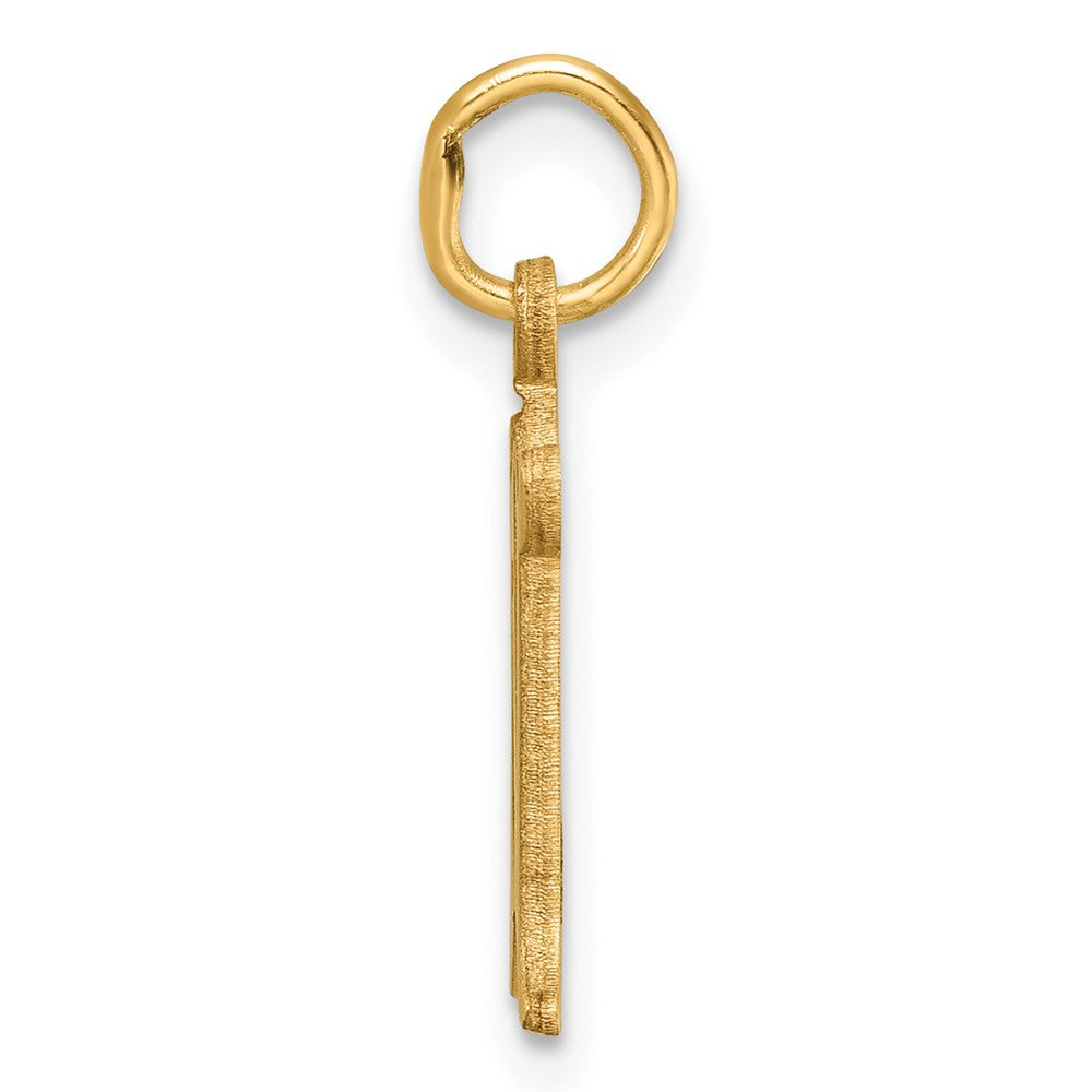 14K Gelbgold Diamantiert Buchstabe E Initiale Charm