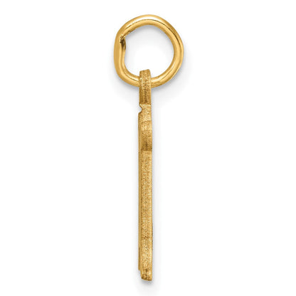 14K Gelbgold Diamantiert Buchstabe E Initiale Charm