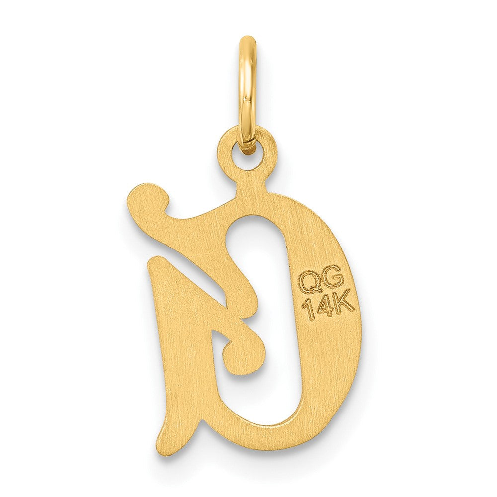 14K Gelbgold Diamantiert Buchstabe G Initiale Charm