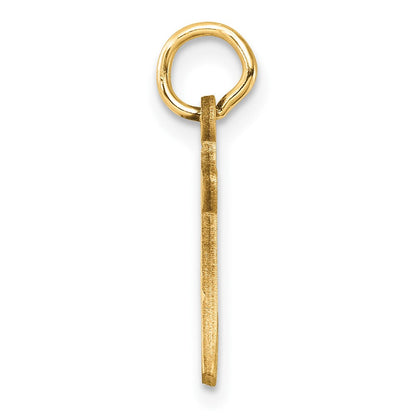 14K Gelbgold Diamantiert Buchstabe H Initiale Charm